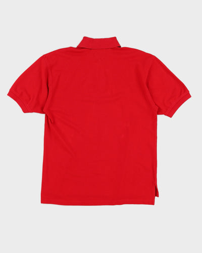 00s Y2K Tommy Hilfiger Red Polo Shirt - M