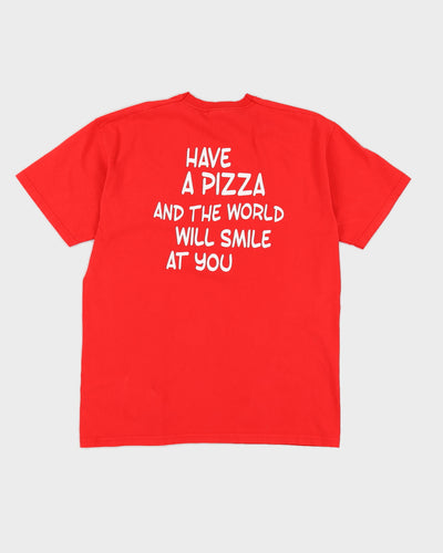 Vintage 00s Have A Pizza And The World Will Smile At You T-Shirt - L