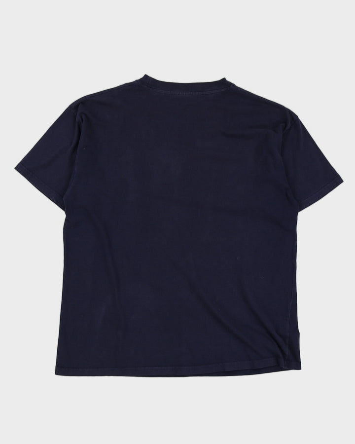 Vintage 90s London Underground Mind The Gap Navy T-Shirt - L/XL