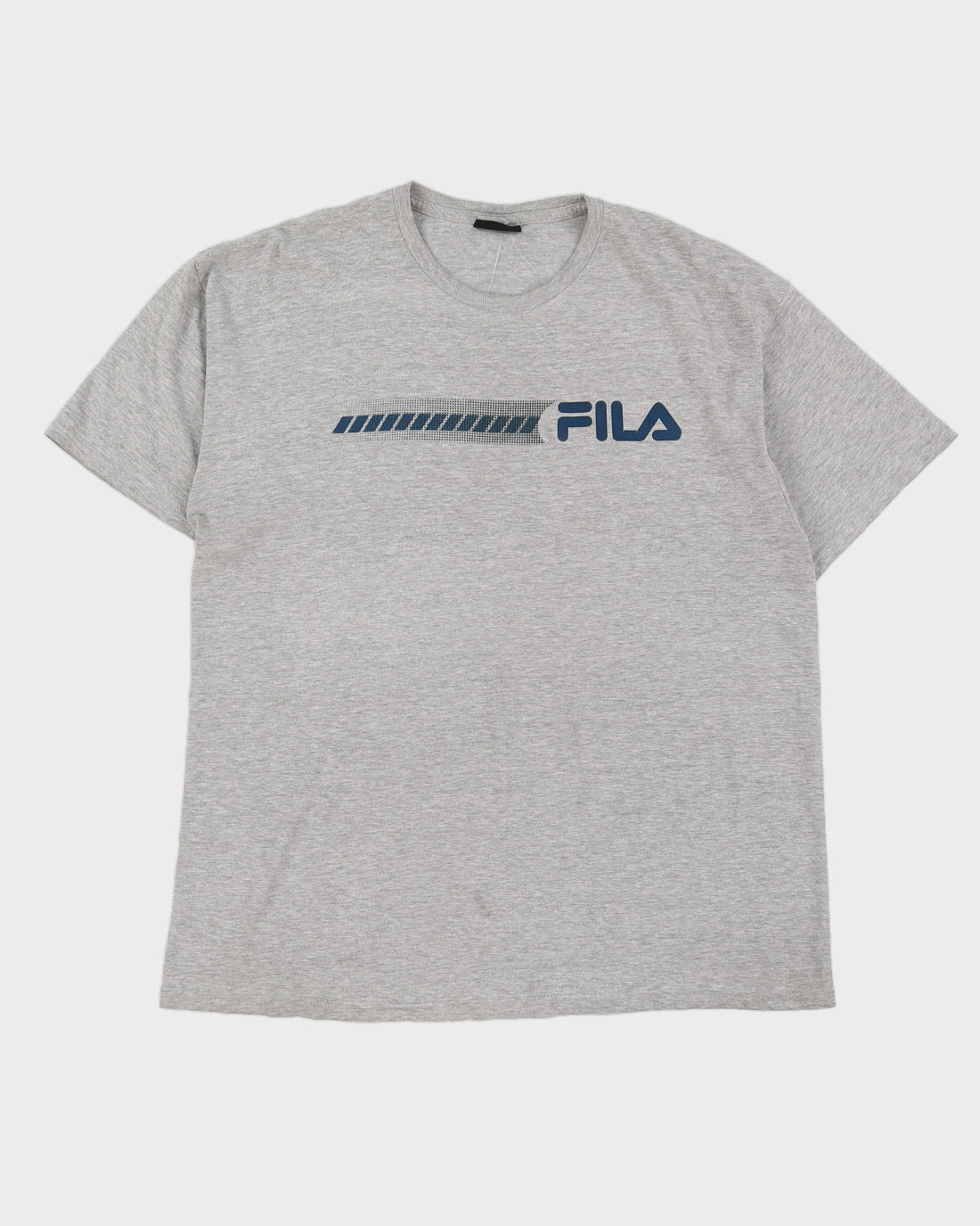 Vintage 00s Fila Grey Marled T-Shirt - XL