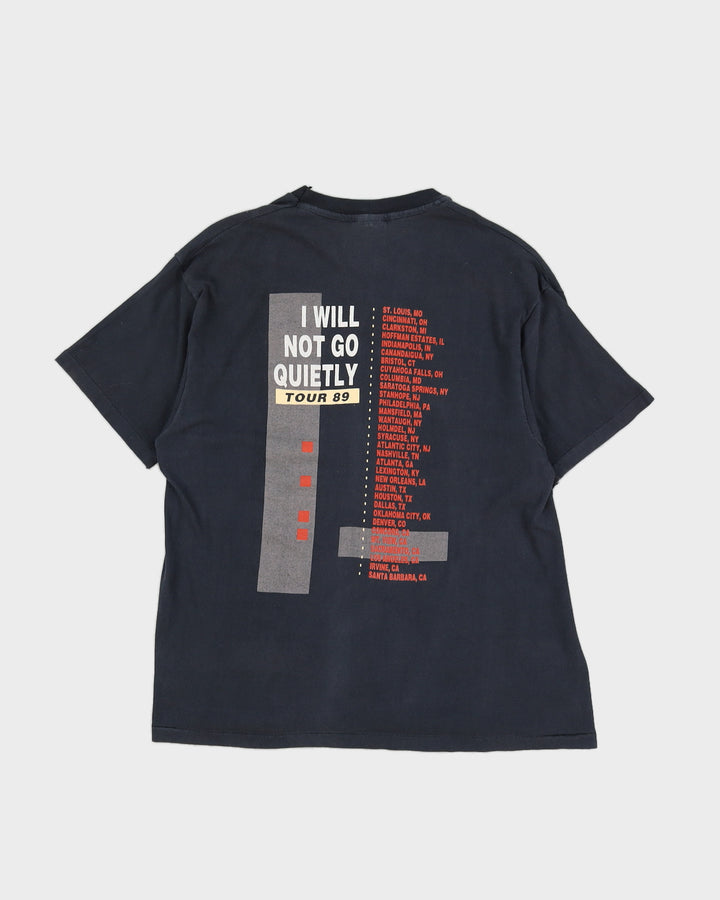 Vintage '89 Don Henley I Will Not Go Quietly Concert Tour T-Shirt - M/L