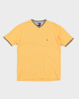 00s Y2K Tommy Hilfiger Yellow T-Shirt - M