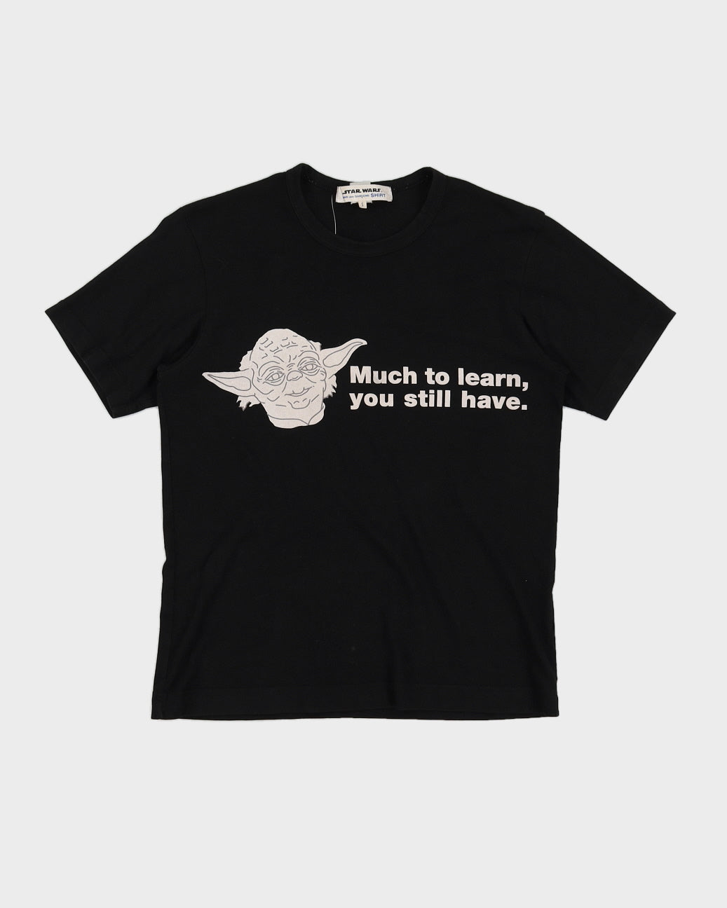 Comme Des Garcons x Star Wars "Much To Learn, You Still Have" Black T-Shirt - S