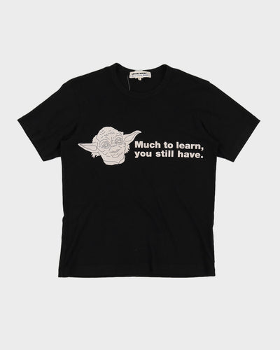 Comme Des Garcons x Star Wars "Much To Learn, You Still Have" Black T-Shirt - S