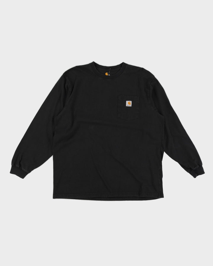 Navy Carhartt Long Sleeved T-Shirt - XL