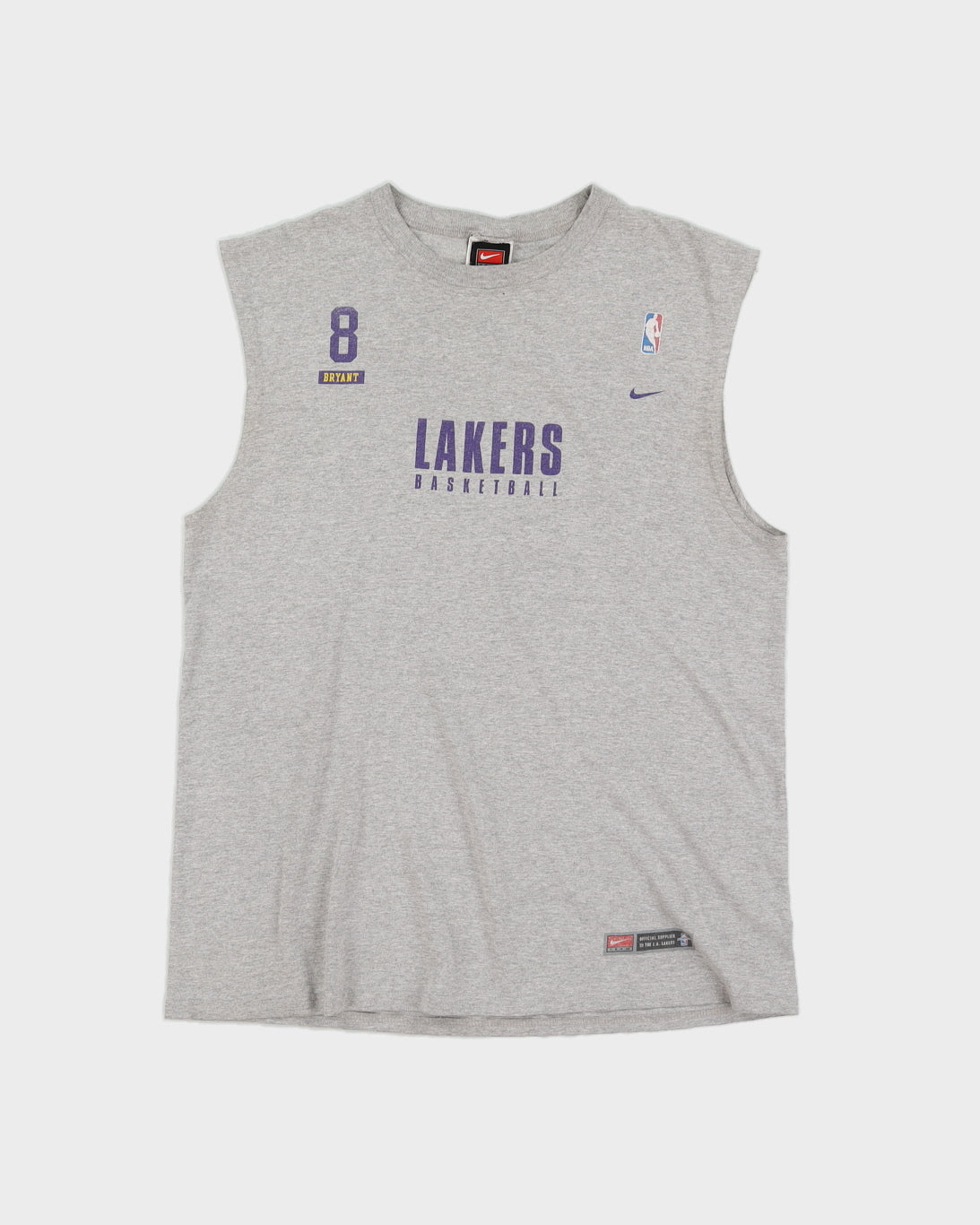 Grey Nike Lakers Basket Ball Sleeveless T-Shirt - M