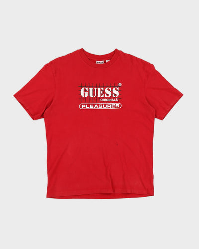 Guess x Pleasures Red Oversize T-Shirt - M