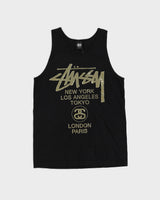 Stussy Black &amp; Gold Singlet - M