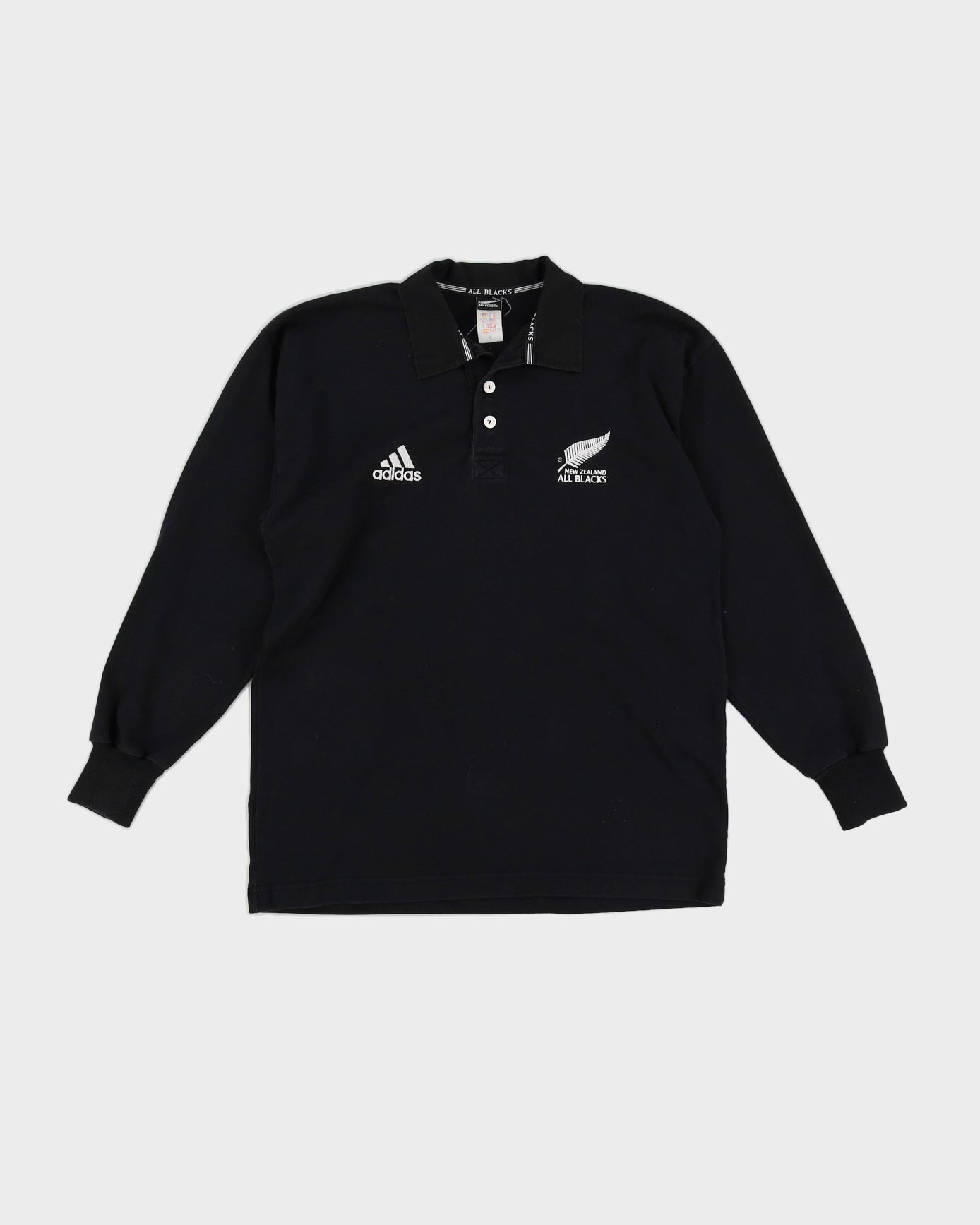 Vintage 90s Adidas x All Blacks Polo Shirt - S/M