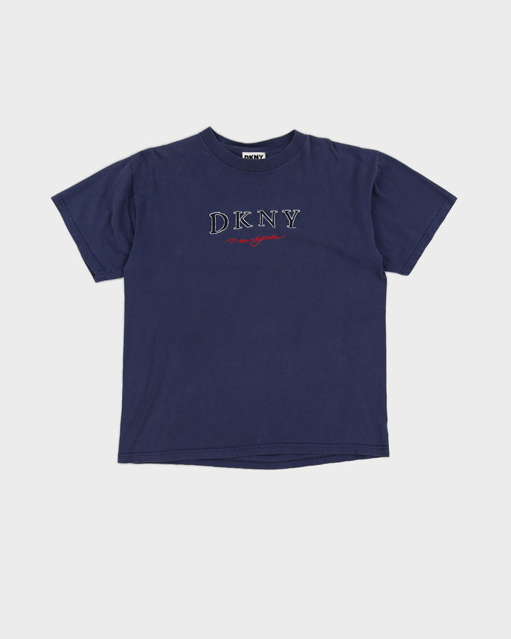 Vintage 90s DKNY Jeans Blue T-Shirt - L