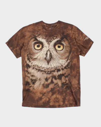 Vintage 00s The Mountain Owl Print T-Shirt - M