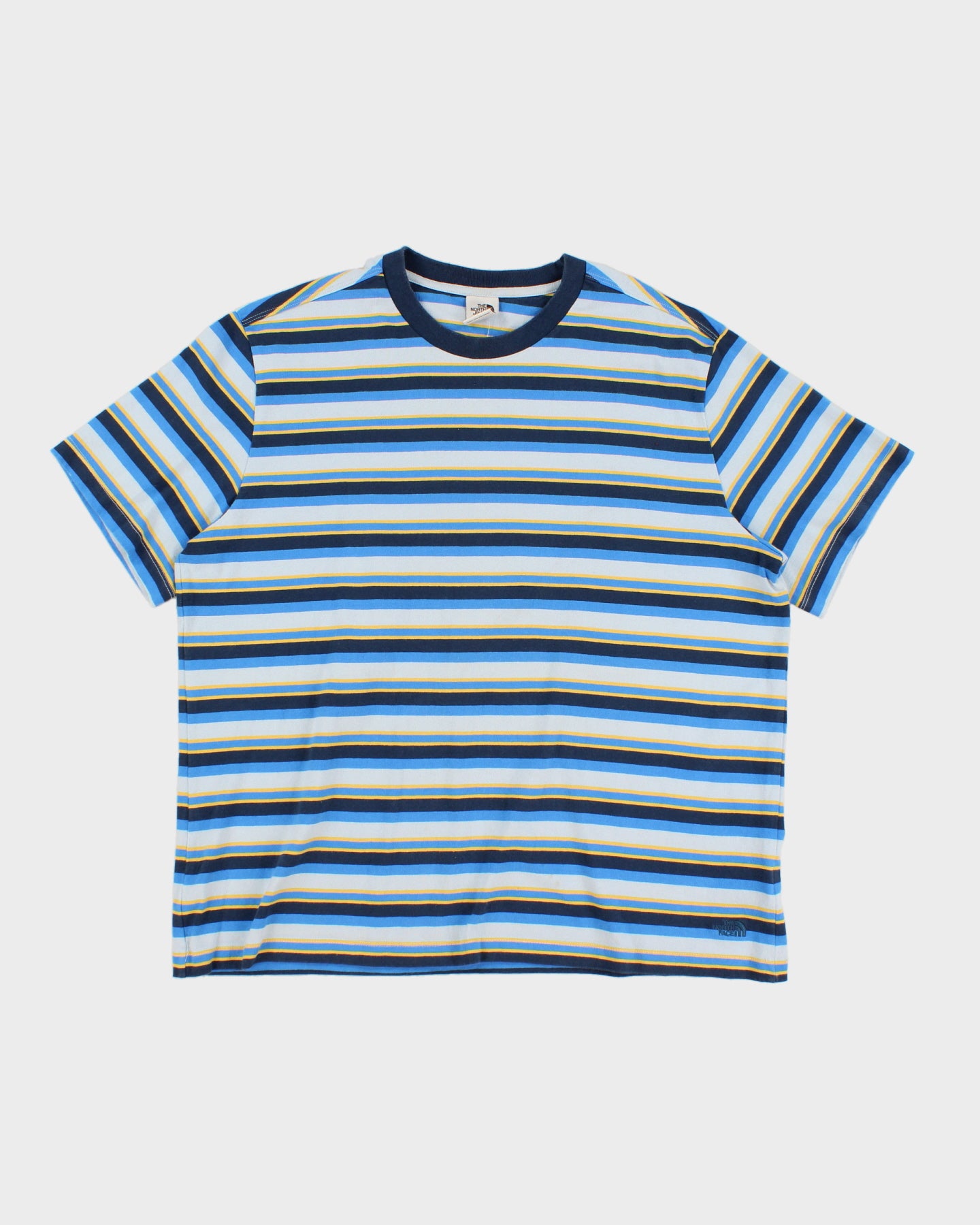 The North Face Blue &amp; Yellow Stripe T-Shirt - XL