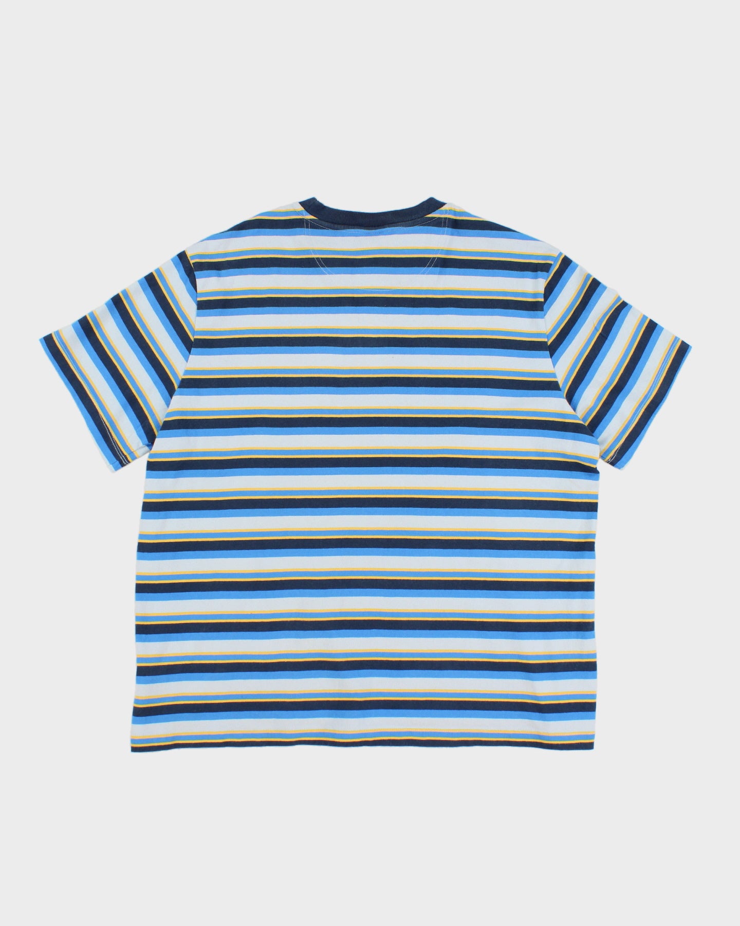 The North Face Blue &amp; Yellow Stripe T-Shirt - XL
