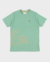 Lacoste Men's Green &amp; Orange Print T-Shirt - M