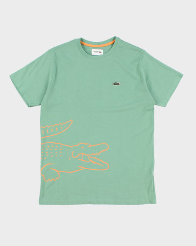 Lacoste Men's Green & Orange Print T-Shirt - M