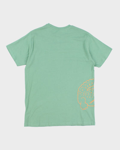 Lacoste Men's Green & Orange Print T-Shirt - M