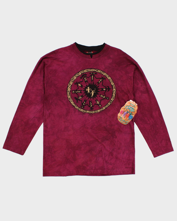 vintage 00s Dagoli Ancient Cave Art Long Sleeve T-Shirt - M