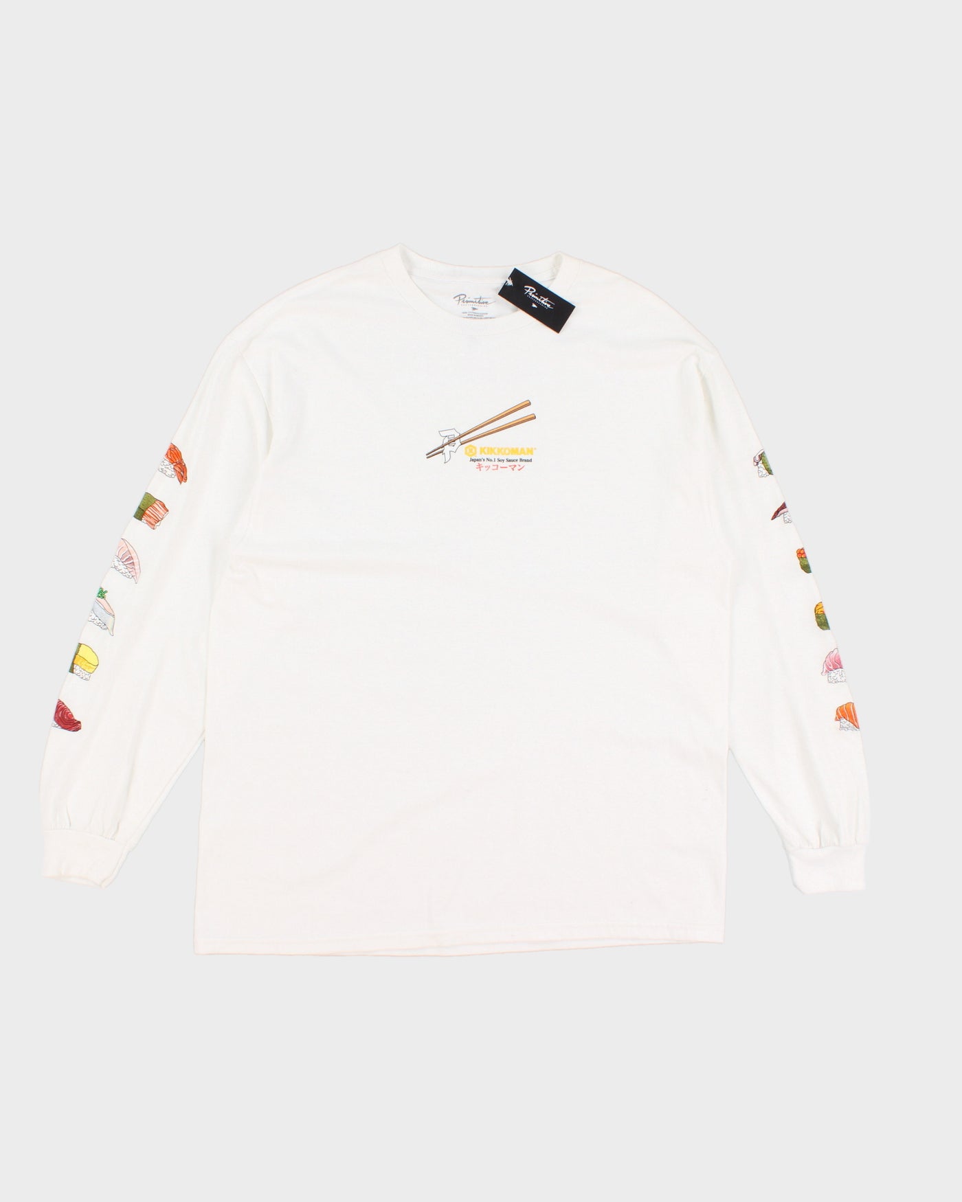 Primitive Kikkoman White Long Sleeve T-Shirt - XL