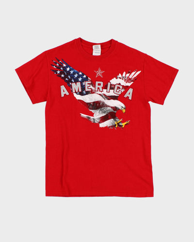 Vintage 00s America Eagle Print T-Shirt - S
