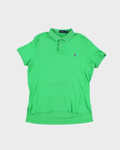 Polo Ralph Lauren Purple Logo Green Short Sleeved Polo - L