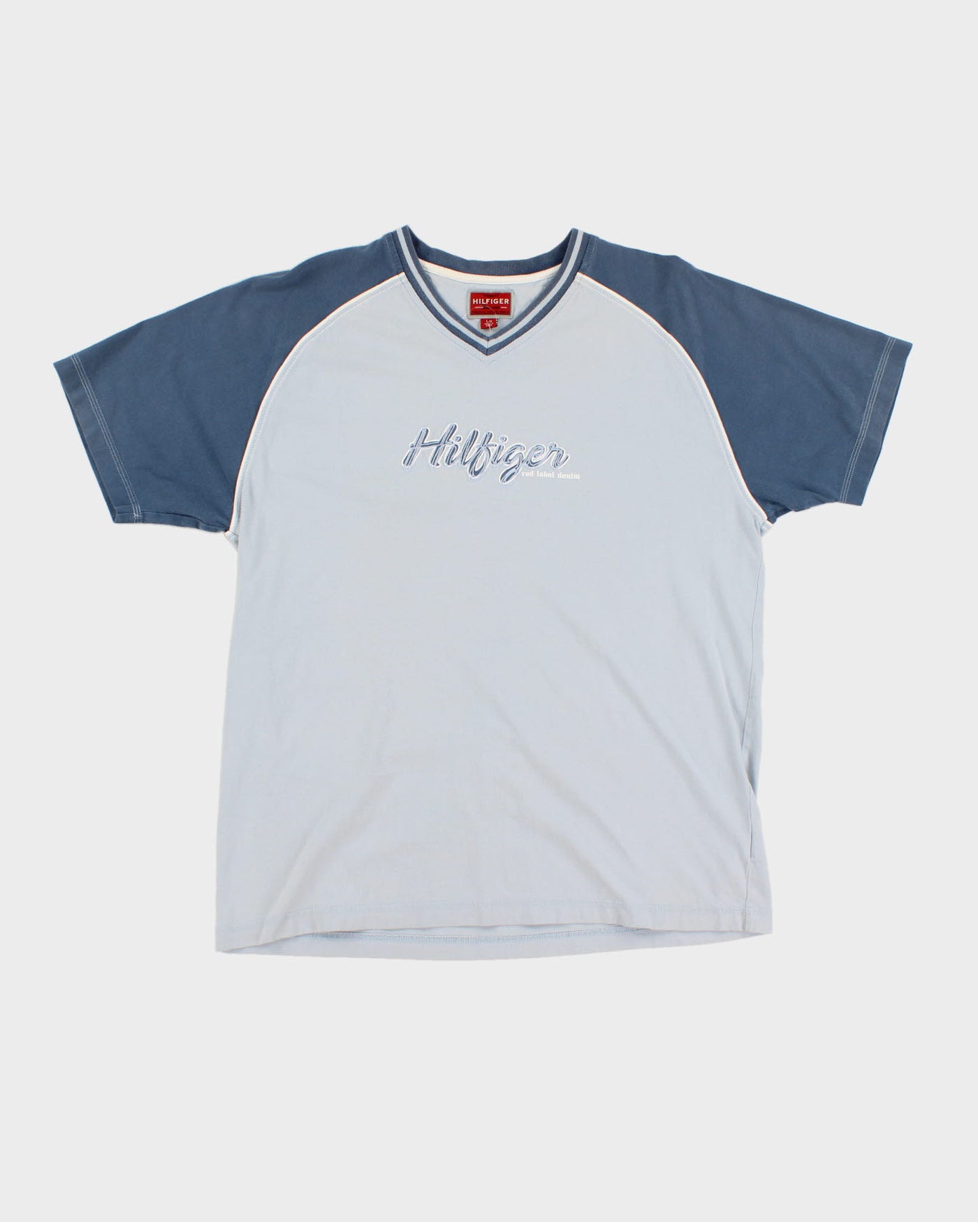 Y2K 00s Tommy Hilfiger Red Label Blue T-Shirt - L
