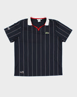 Lacoste Oversized Navy Collared Short Sleeved T-Shirt - S