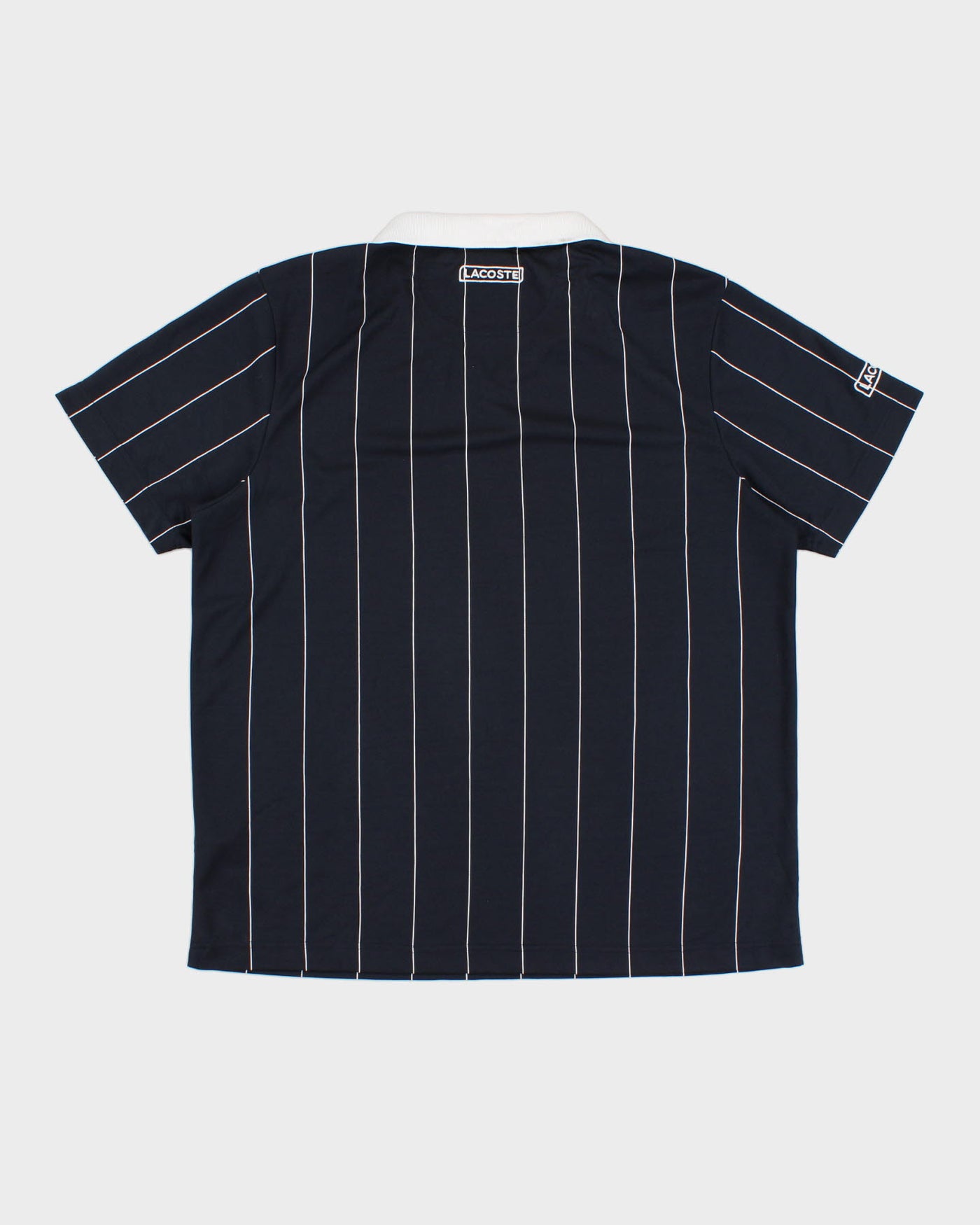 Lacoste Oversized Navy Collared Short Sleeved T-Shirt - S