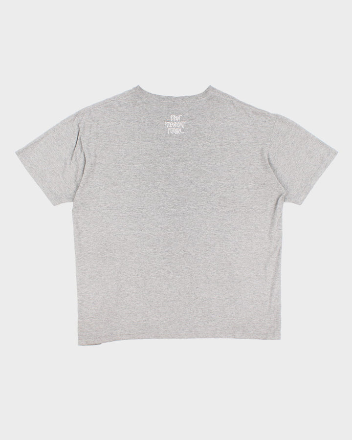 Distressed 90's Stussy Print T-Shirt - XL