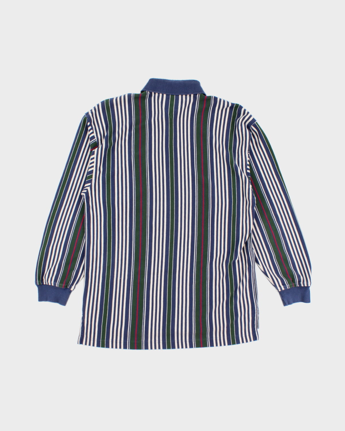 Vintage 90s Tommy Hilfiger Striped Long Sleeve Polo Shirt - M