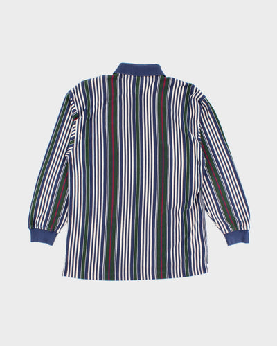 Vintage 90s Tommy Hilfiger Striped Long Sleeve Polo Shirt - M