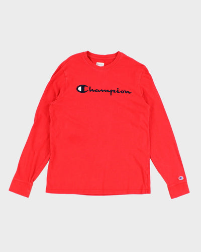 Champion Embroidered Long Sleeve T-Shirt - M