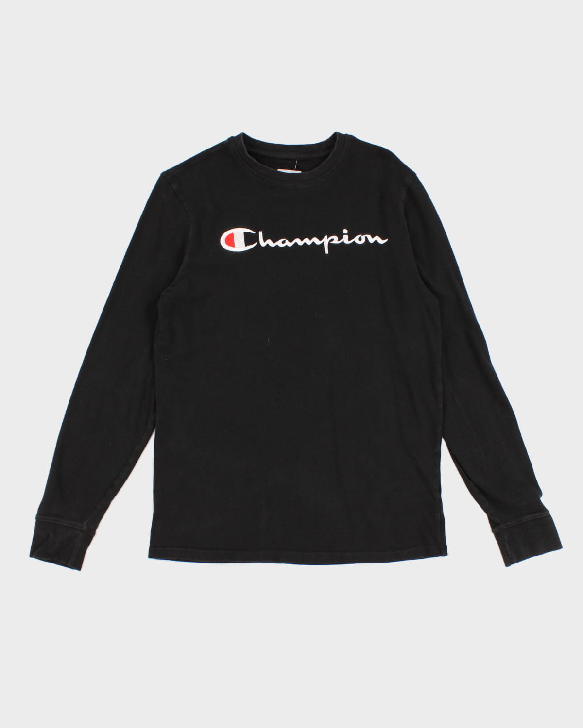 Champion Embroidered Long Sleeve T-Shirt - S