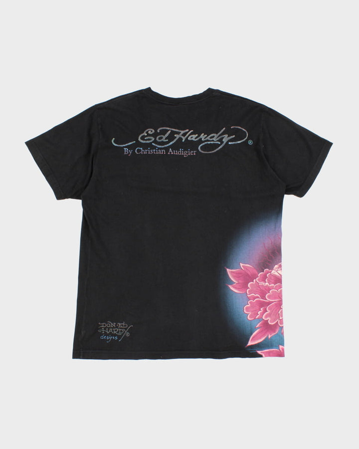 Y2K 00s Ed Hardy Death Or Glory Print T-Shirt - XL