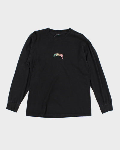Men's Black Stussy Long Sleeve T-Shirt - M