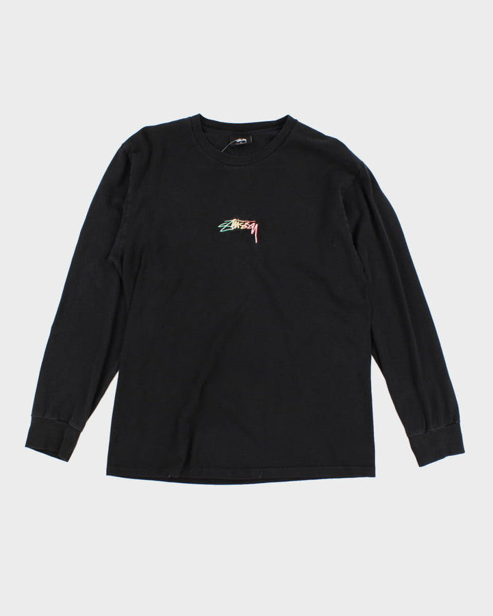 Men's Black Stussy Long Sleeve T-Shirt - M