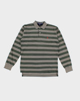 Vintage 90s Polo Sport Ralph Lauren Striped Long Sleeve Polo - M