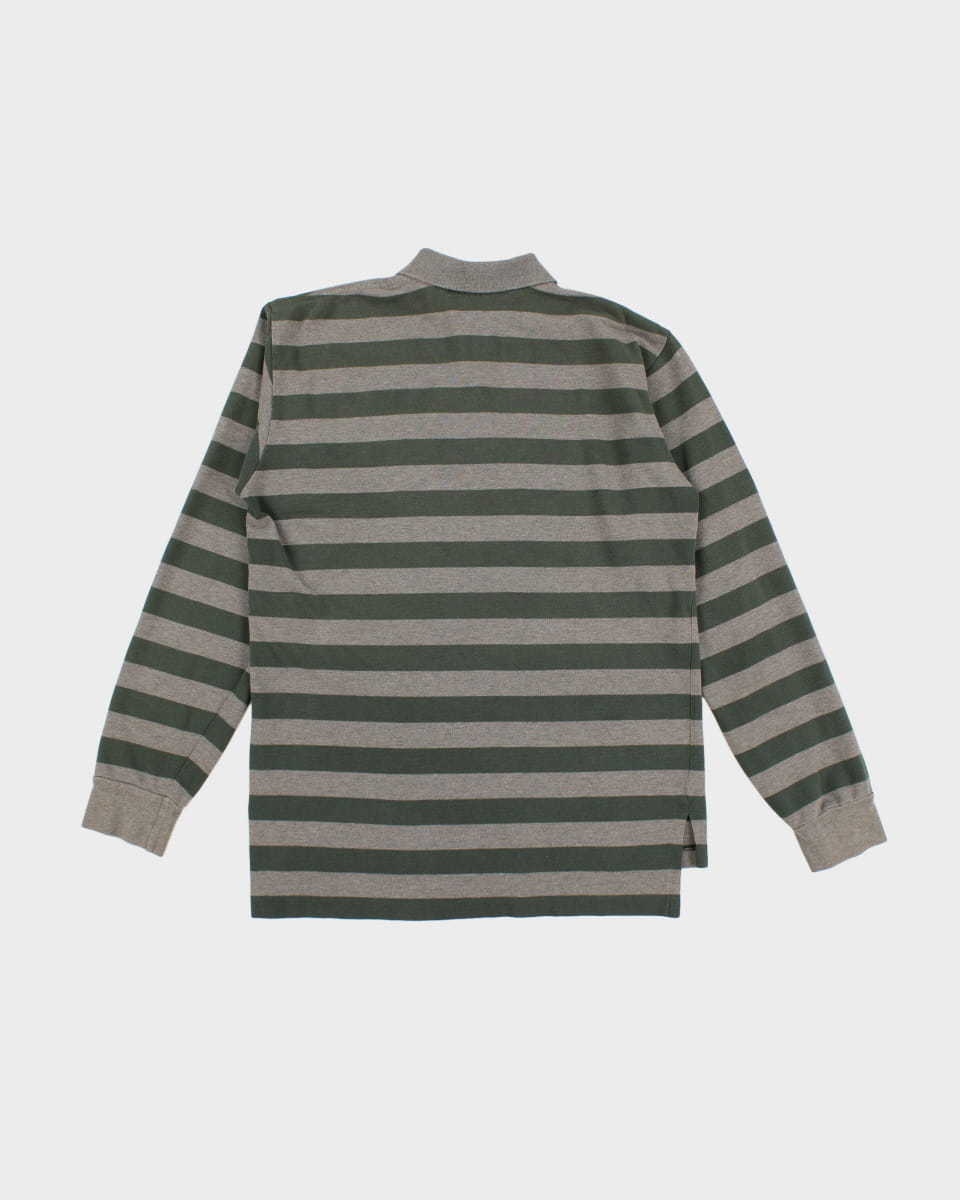 Vintage 90s Polo Sport Ralph Lauren Striped Long Sleeve Polo - M