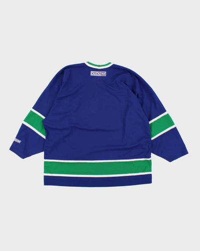 Vintage Men's NHL x Canucks Adidas Blue Jersey - XL