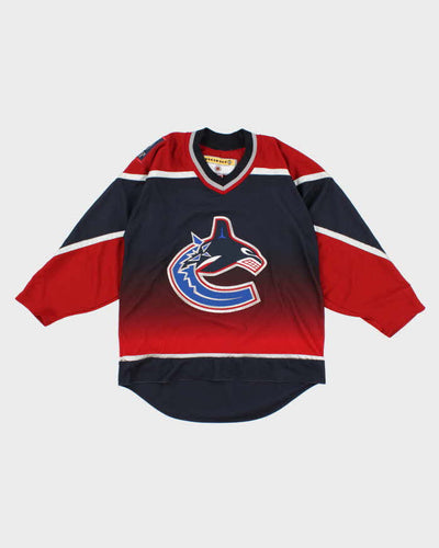 Men's Navy And Red Canucks Sport Jersey - M
