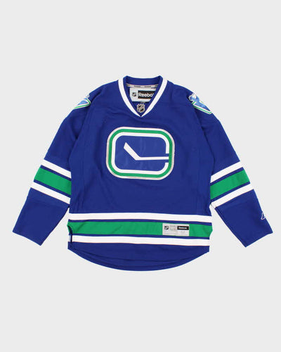 Mens Blue NHL x Canucks Reebok Sports Jersey - M