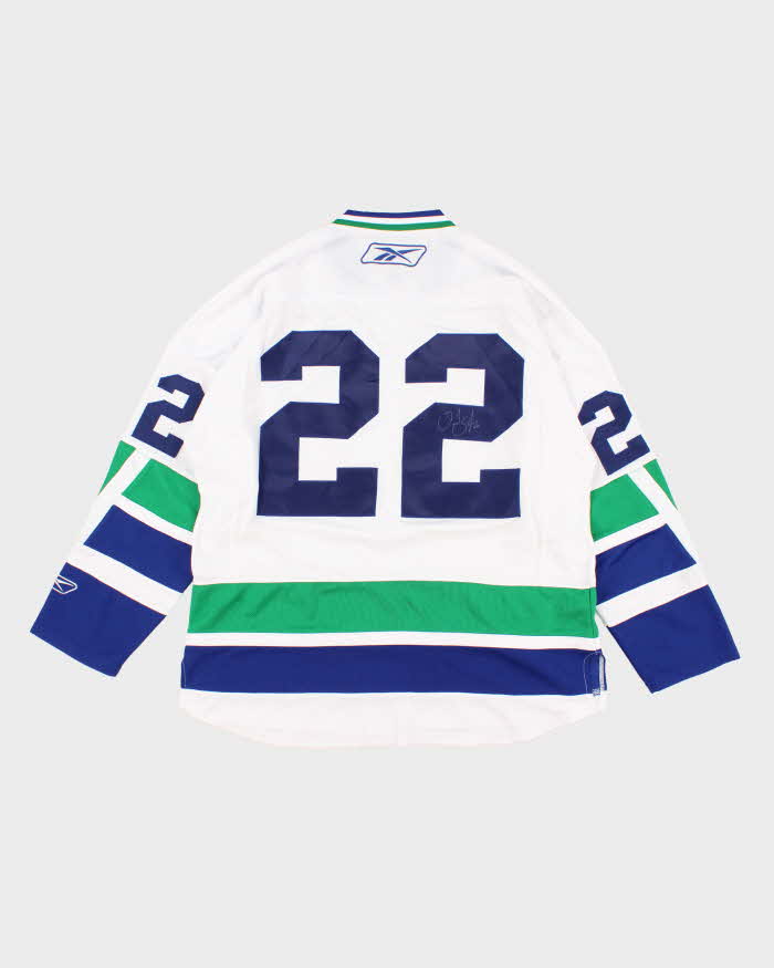 Mens White NHL x Canucks Reebok Sports Jersey - L