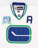 Mens White NHL x Canucks Reebok Sports Jersey - L