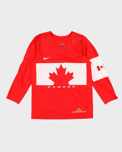 Mens Red Nike x Canada Olympic Sports Jersey - M