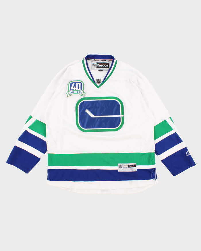 Mens White Reebok NHL x Canucks Sports Jersey - XL