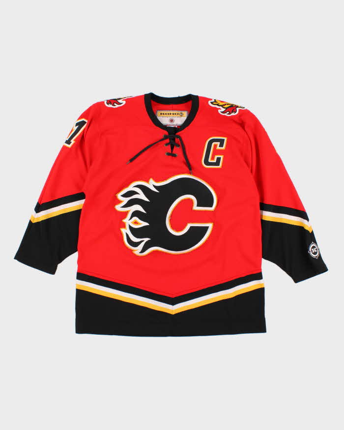 Mens Red NHL x Calgary Flames Sports Jersey - M