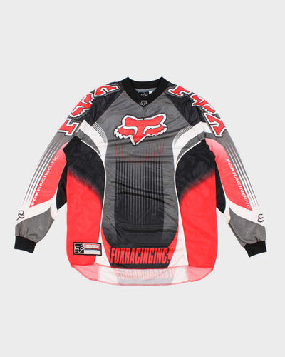 Mens Black Fox Moto Cross Sports Jersey - L