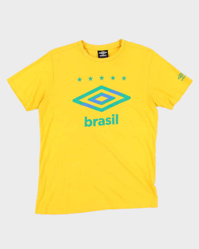 Mens Yellow Umbro x Brazil T-Shirt - S