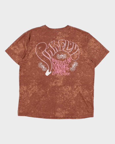 Mens Brown Pink Floyd Graphic T-Shirt - XL
