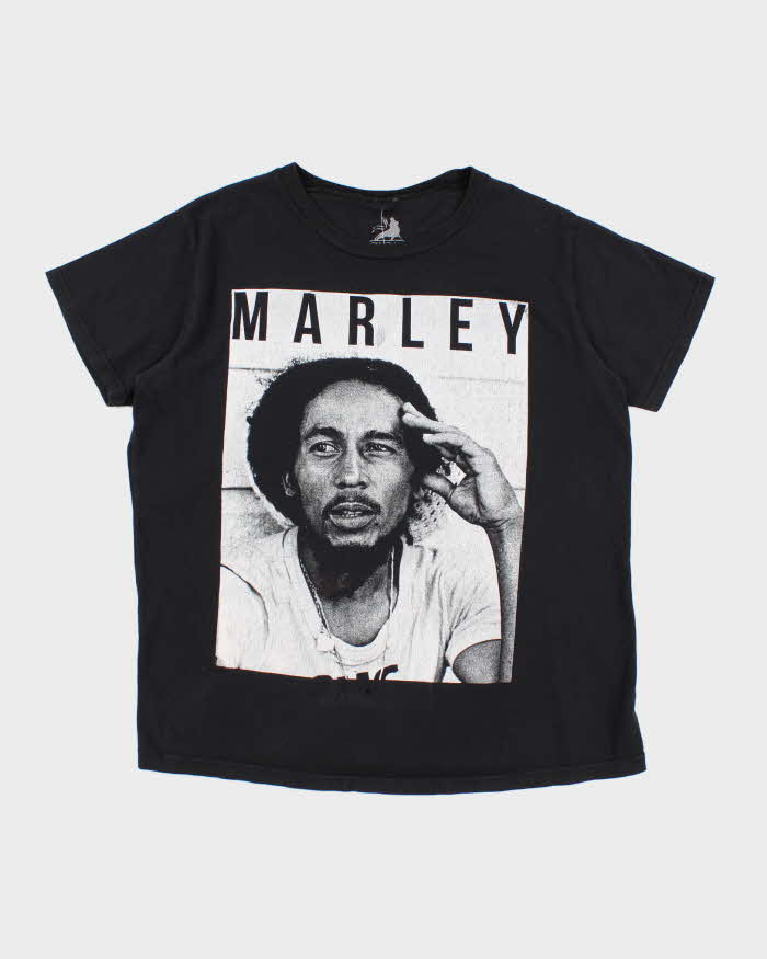 Men's Black Bob Marley Graphic T-Shirts - XL