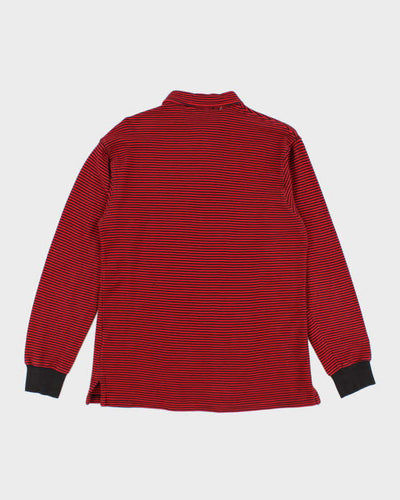 Mens Red Ralph Lauren Polo Sport Stripped Long Sleeve  Polo Shirt - M